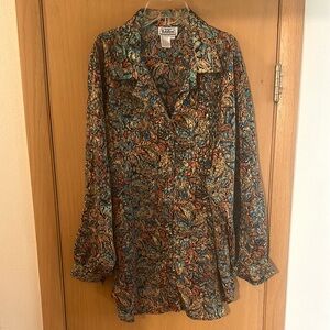 💚3/$25 Notations Multicolor Paisley Blouse 18W